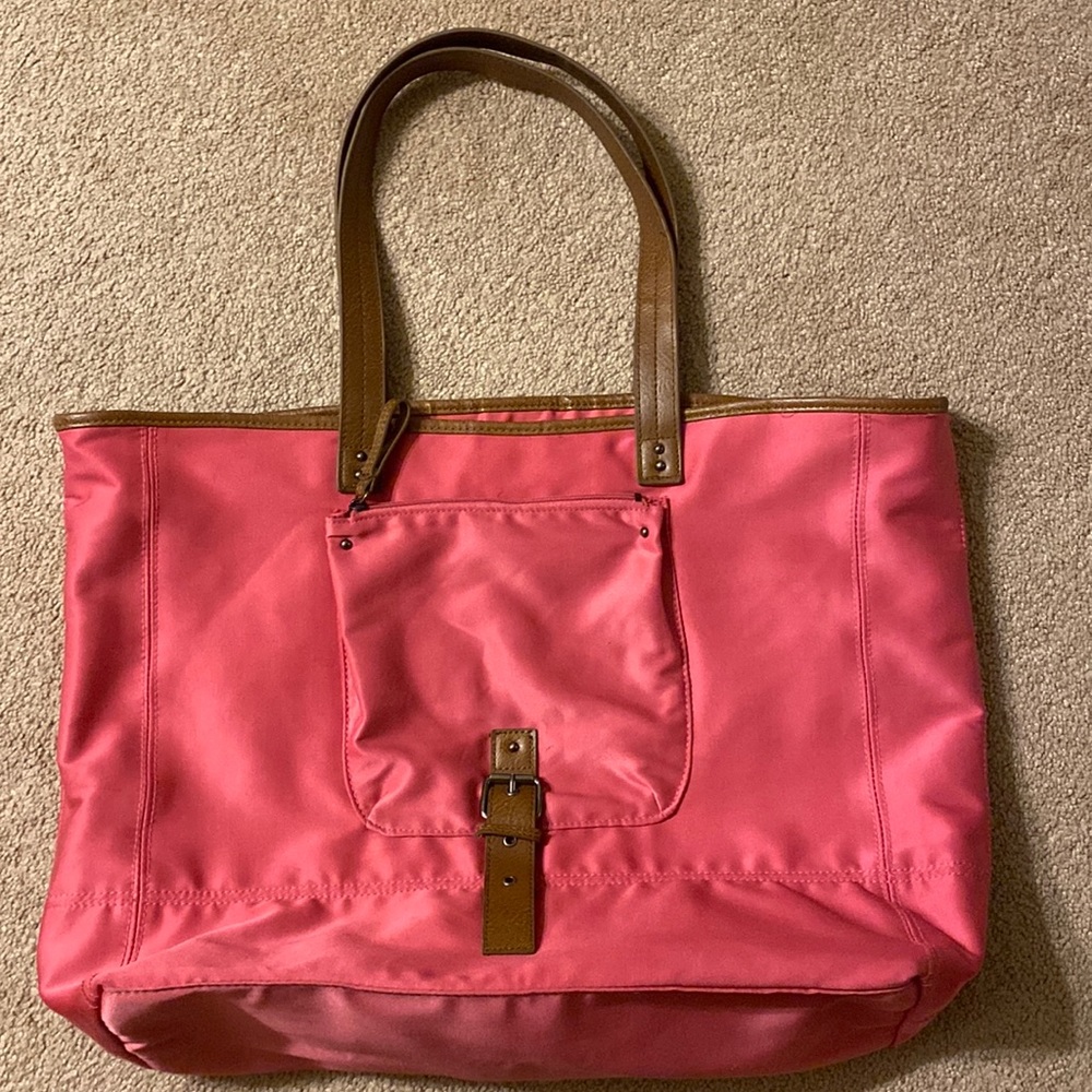Pink tote bag